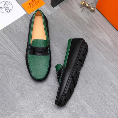 Replica Hermes Leather Shoes For Men #1186911 $68.00 USD for Wholesale