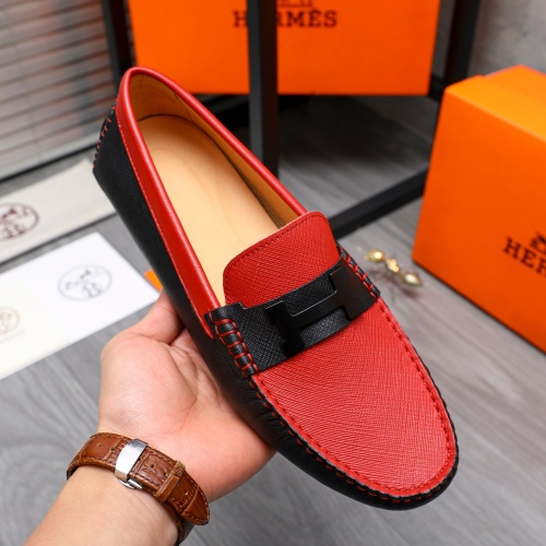 Replica Hermes Leather Shoes For Men #1186912 $68.00 USD for Wholesale