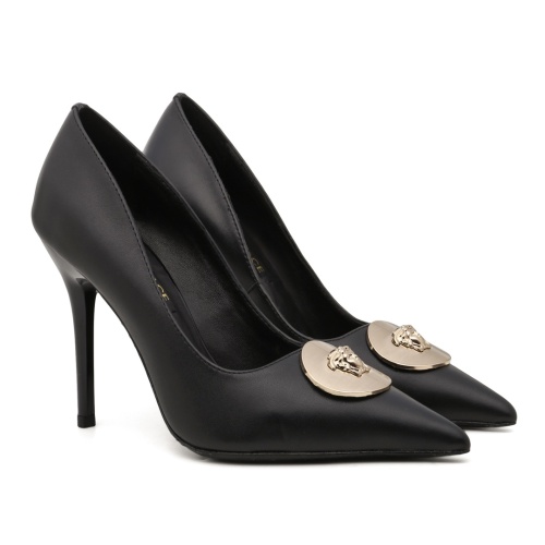 Versace High-Heeled Shoes For Women #1187370 $80.00 USD, Wholesale Replica Versace High-Heeled Shoes