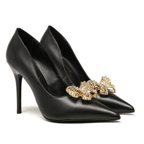 Versace High-Heeled Shoes For Women #1187374 $80.00 USD, Wholesale Replica Versace High-Heeled Shoes