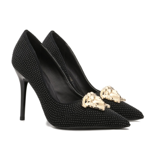 Versace High-Heeled Shoes For Women #1187396 $80.00 USD, Wholesale Replica Versace High-Heeled Shoes