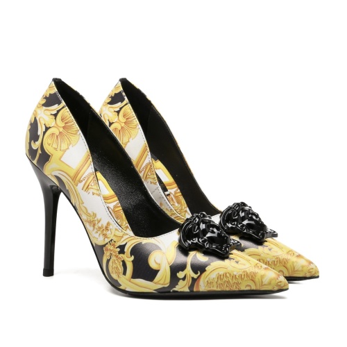 Versace High-Heeled Shoes For Women #1187397 $96.00 USD, Wholesale Replica Versace High-Heeled Shoes