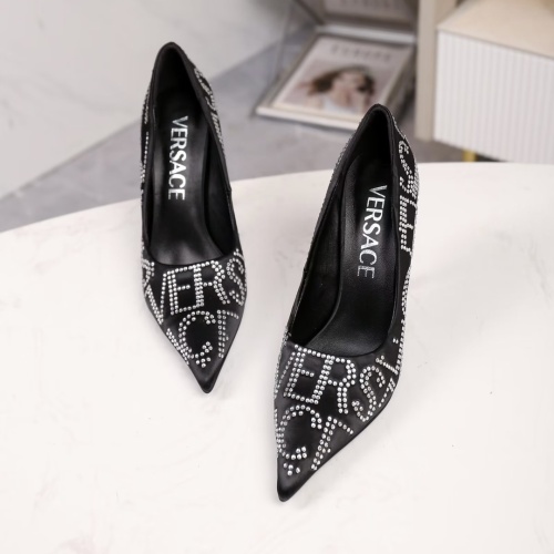 Replica Versace High-Heeled Shoes For Women #1187398 $88.00 USD for Wholesale
