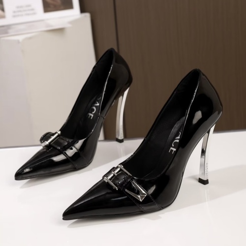 Versace High-Heeled Shoes For Women #1187399 $88.00 USD, Wholesale Replica Versace High-Heeled Shoes