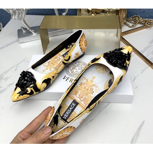 Replica Versace Flat Shoes For Women #1187401 $76.00 USD for Wholesale
