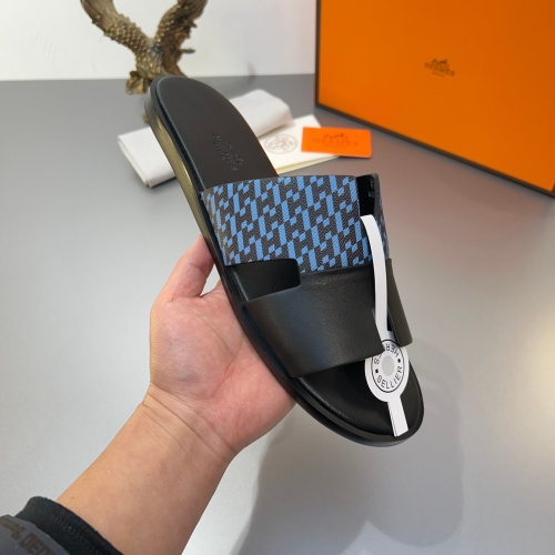 Replica Hermes Slippers For Men #1187473 $45.00 USD for Wholesale