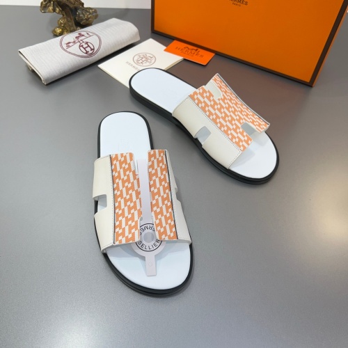 Replica Hermes Slippers For Men #1187477 $45.00 USD for Wholesale