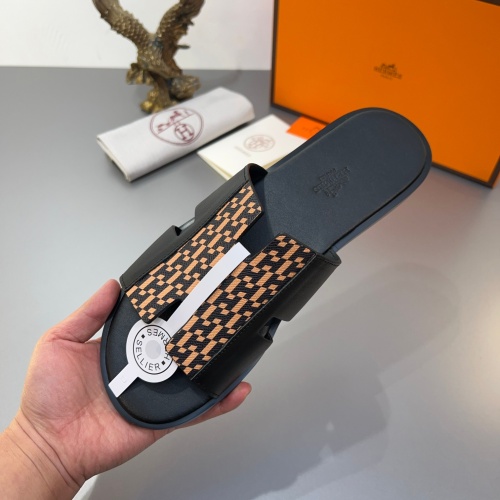 Replica Hermes Slippers For Men #1187478 $45.00 USD for Wholesale