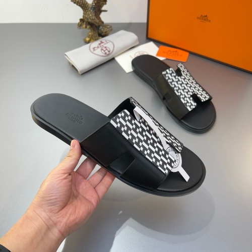Replica Hermes Slippers For Men #1187479 $45.00 USD for Wholesale