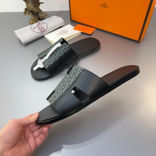 Replica Hermes Slippers For Men #1187481 $45.00 USD for Wholesale