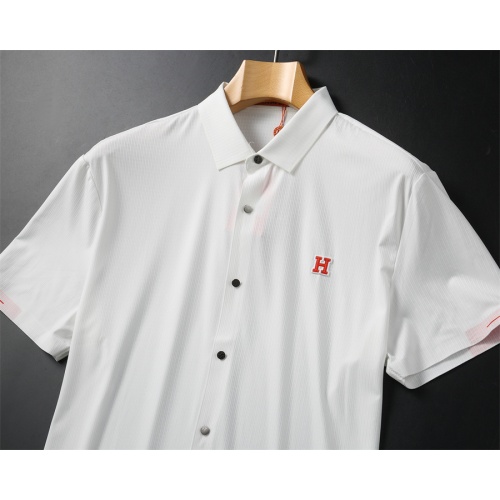 Replica Hermes Shirts Short Sleeved For Men #1187757 $52.00 USD for Wholesale
