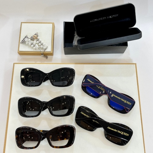 Replica Alexander McQueen AAA Quality Sunglasses #1188872 $60.00 USD for Wholesale