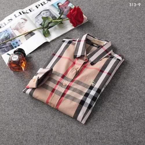 Replica Burberry Shirts Long Sleeved For Women #1192289 $36.00 USD for Wholesale