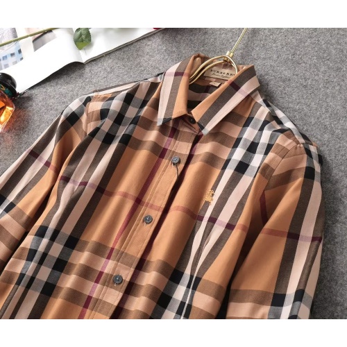 Replica Burberry Shirts Long Sleeved For Women #1192290 $36.00 USD for Wholesale