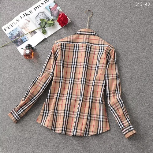 Replica Burberry Shirts Long Sleeved For Women #1192292 $36.00 USD for Wholesale