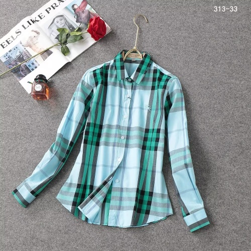 Burberry Shirts Long Sleeved For Women #1192301 $38.00 USD, Wholesale Replica Burberry Shirts