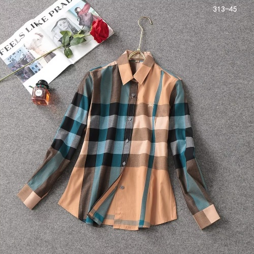 Burberry Shirts Long Sleeved For Women #1192306 $38.00 USD, Wholesale Replica Burberry Shirts