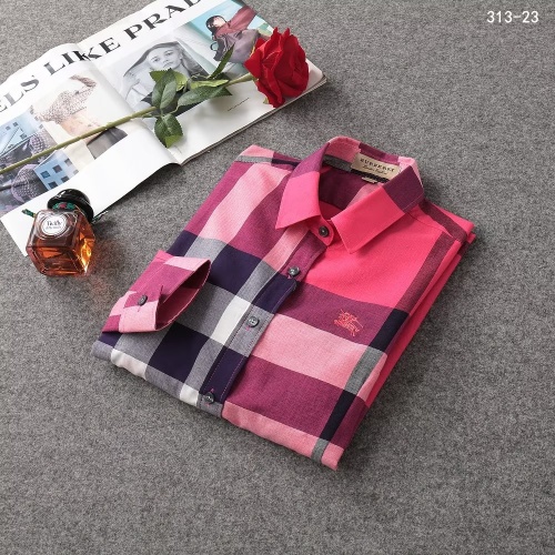 Replica Burberry Shirts Long Sleeved For Women #1192309 $38.00 USD for Wholesale