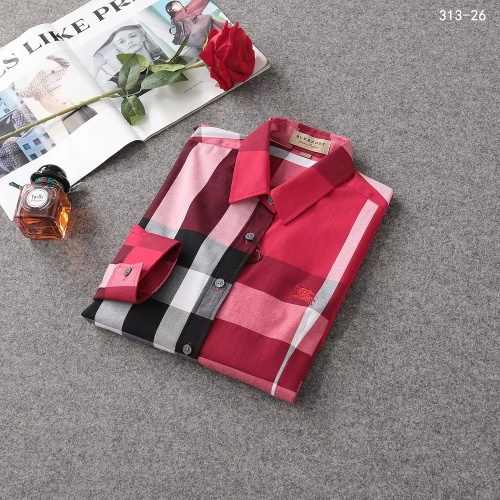 Replica Burberry Shirts Long Sleeved For Women #1192310 $38.00 USD for Wholesale