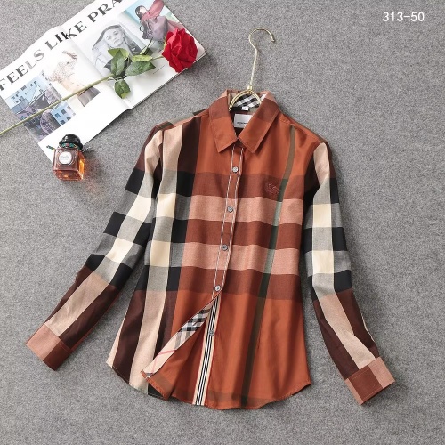 Burberry Shirts Long Sleeved For Women #1192313 $38.00 USD, Wholesale Replica Burberry Shirts