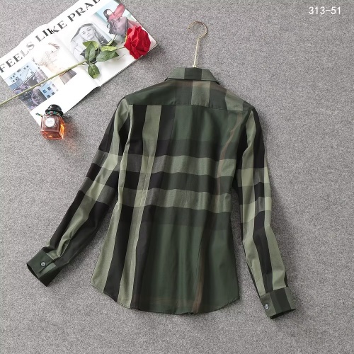 Replica Burberry Shirts Long Sleeved For Women #1192317 $38.00 USD for Wholesale