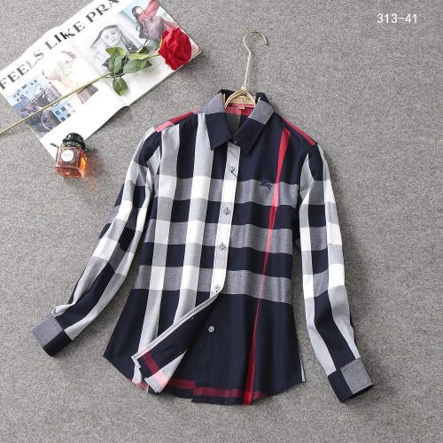 Burberry Shirts Long Sleeved For Women #1192318 $38.00 USD, Wholesale Replica Burberry Shirts