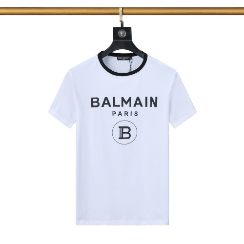 Balmain T-Shirts Short Sleeved For Men #1192389 $25.00 USD, Wholesale Replica Balmain T-Shirts