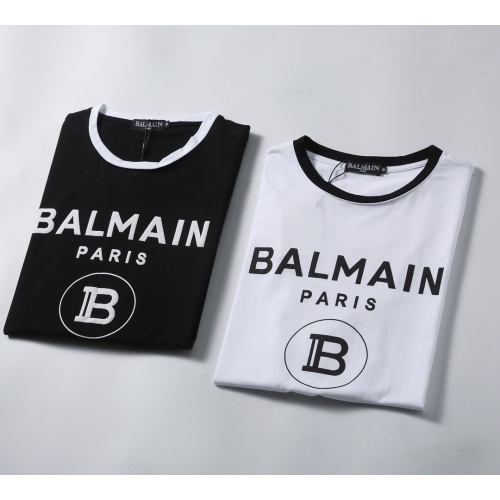 Replica Balmain T-Shirts Short Sleeved For Men #1192390 $25.00 USD for Wholesale