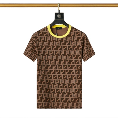 Fendi T-Shirts Short Sleeved For Men #1192402 $25.00 USD, Wholesale Replica Fendi T-Shirts