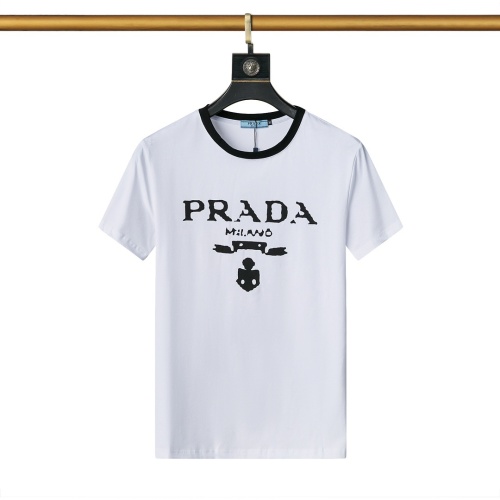 Prada T-Shirts Short Sleeved For Men #1192444 $25.00 USD, Wholesale Replica Prada T-Shirts