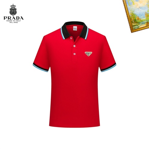 Prada T-Shirts Short Sleeved For Men #1193277 $29.00 USD, Wholesale Replica Prada T-Shirts