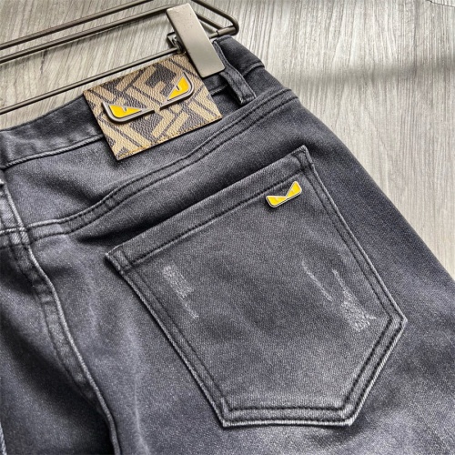 Replica Fendi Jeans For Men #1193547 $48.00 USD for Wholesale