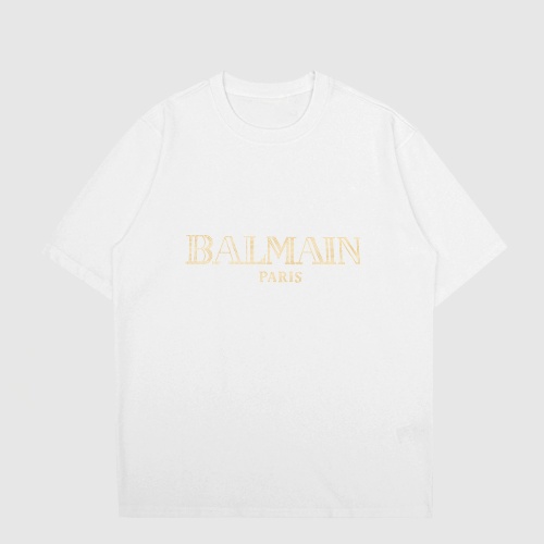 Balmain T-Shirts Short Sleeved For Unisex #1195246 $27.00 USD, Wholesale Replica Balmain T-Shirts