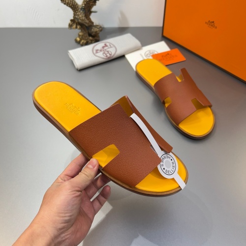 Replica Hermes Slippers For Men #1195328 $45.00 USD for Wholesale