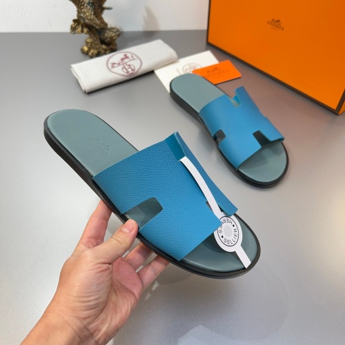 Replica Hermes Slippers For Men #1195336 $45.00 USD for Wholesale