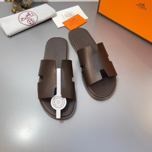 Replica Hermes Slippers For Men #1195338 $45.00 USD for Wholesale