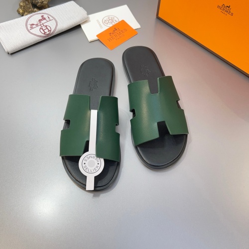 Replica Hermes Slippers For Men #1195339 $45.00 USD for Wholesale