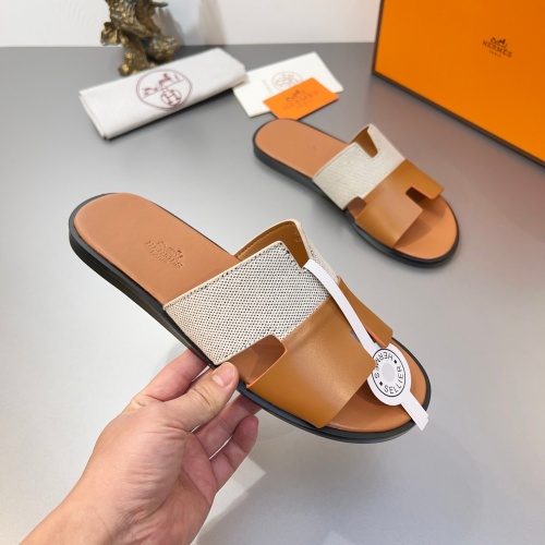 Replica Hermes Slippers For Men #1195341 $45.00 USD for Wholesale