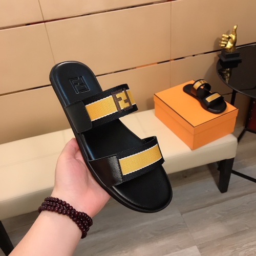 Replica Fendi Slippers For Men #1195363 $40.00 USD for Wholesale
