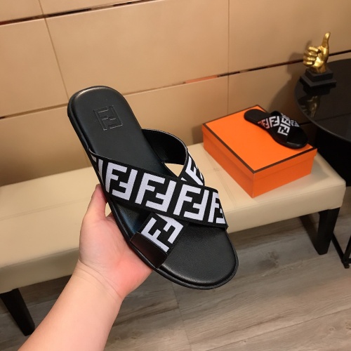 Replica Fendi Slippers For Men #1195394 $40.00 USD for Wholesale