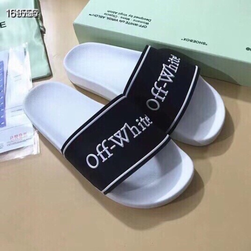 Replica Off-White Slippers For Men #1195436 $45.00 USD for Wholesale