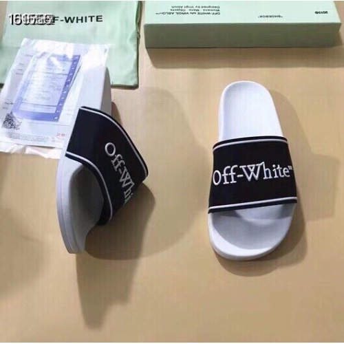 Replica Off-White Slippers For Men #1195436 $45.00 USD for Wholesale
