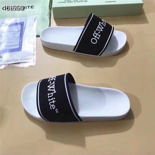 Replica Off-White Slippers For Men #1195436 $45.00 USD for Wholesale