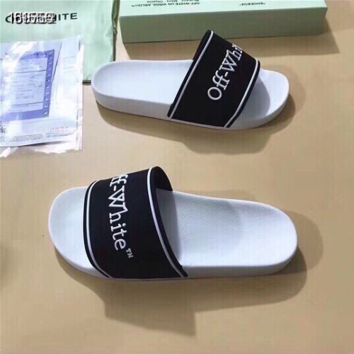 Replica Off-White Slippers For Men #1195436 $45.00 USD for Wholesale