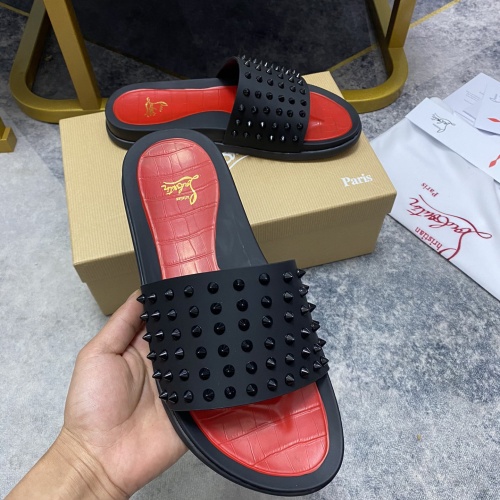 Replica Christian Louboutin CL Slippers For Men #1195461 $56.00 USD for Wholesale