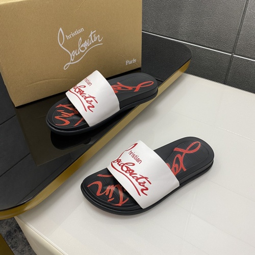 Replica Christian Louboutin CL Slippers For Men #1195465 $56.00 USD for Wholesale