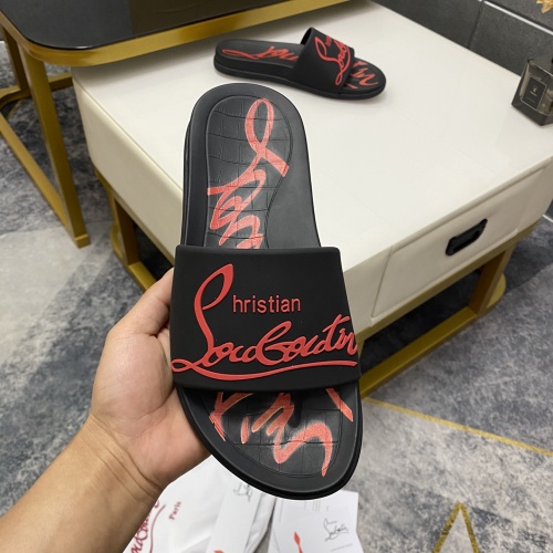 Replica Christian Louboutin CL Slippers For Men #1195466 $56.00 USD for Wholesale