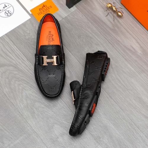 Replica Hermes Leather Shoes For Men #1195504 $72.00 USD for Wholesale