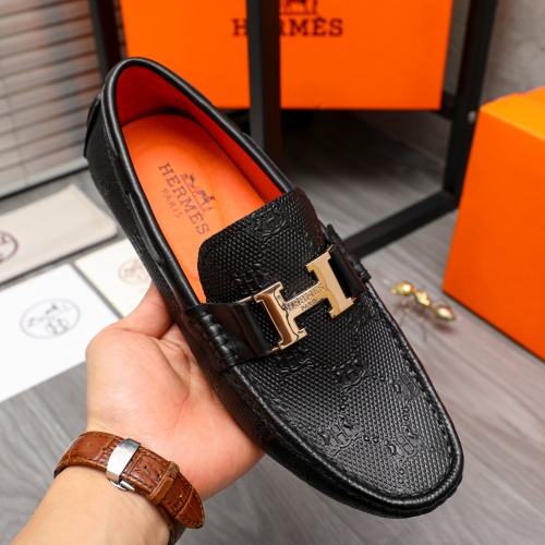 Replica Hermes Leather Shoes For Men #1195504 $72.00 USD for Wholesale