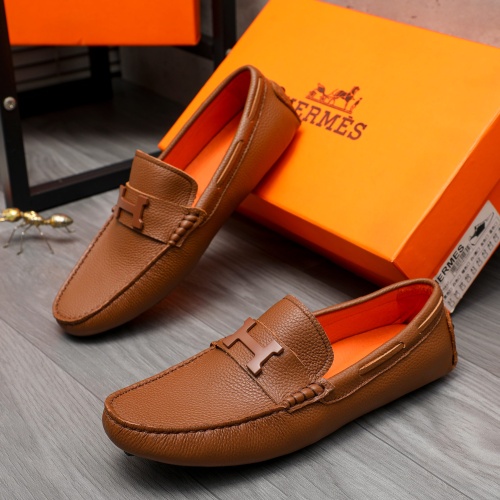 Hermes Leather Shoes For Men #1195505 $72.00 USD, Wholesale Replica Hermes Leather Shoes